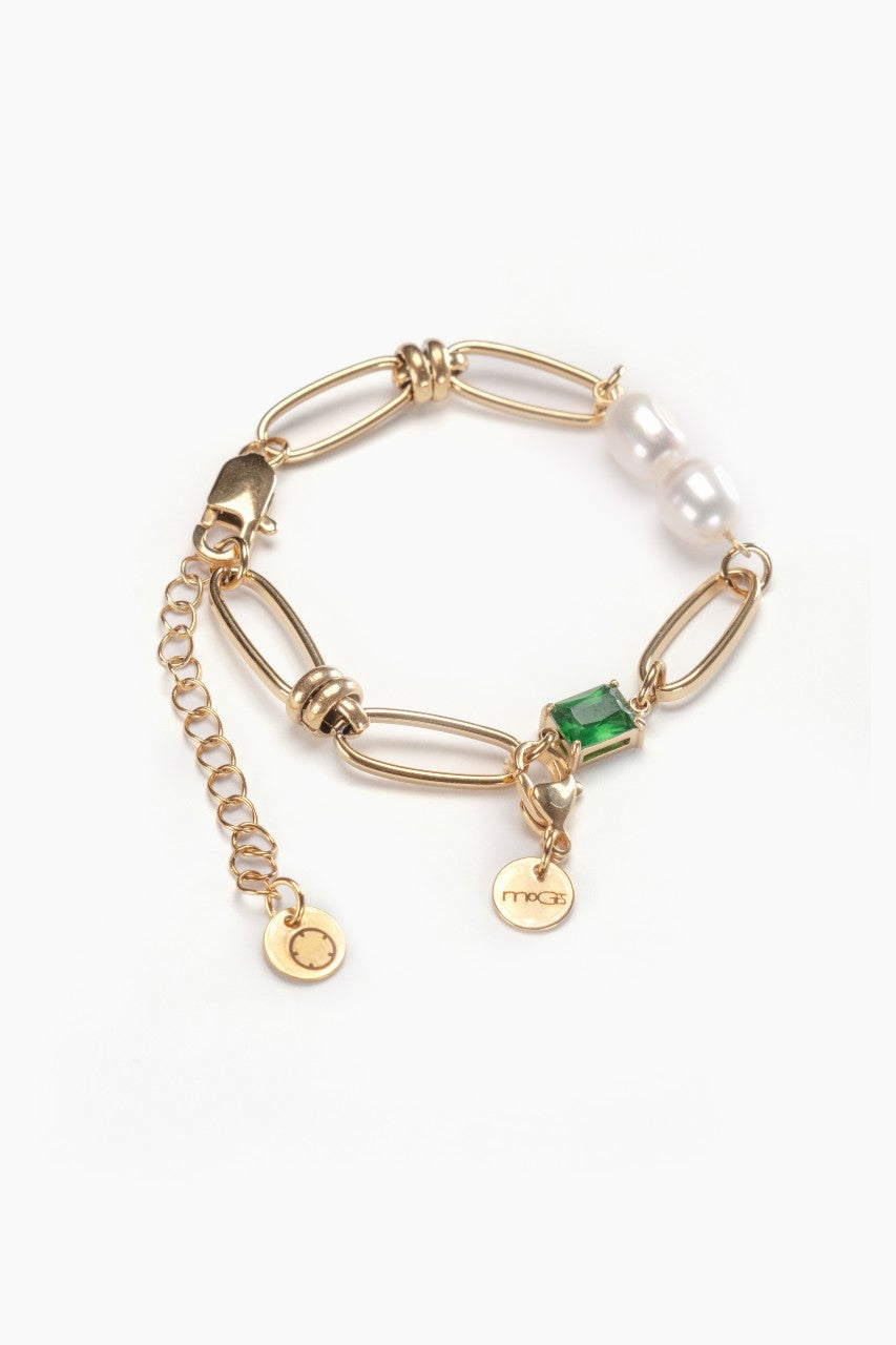 Green Pearl Bracelet