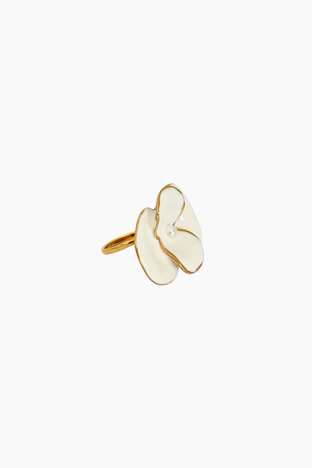 Poppy White Ring