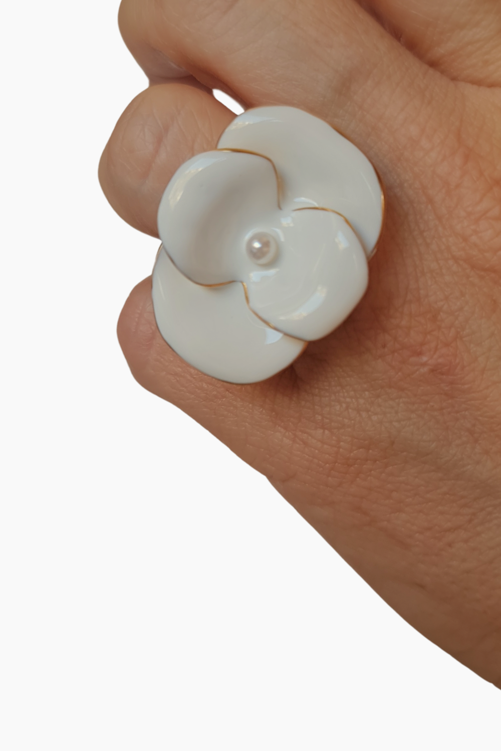 Poppy White Ring