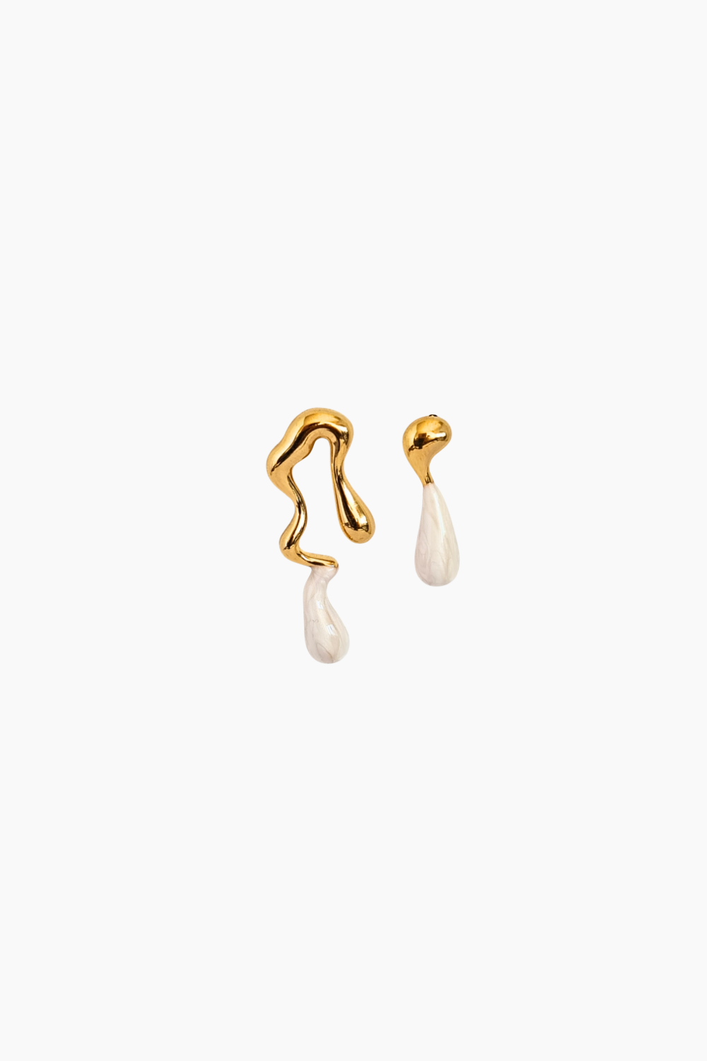 Flux White Earrings