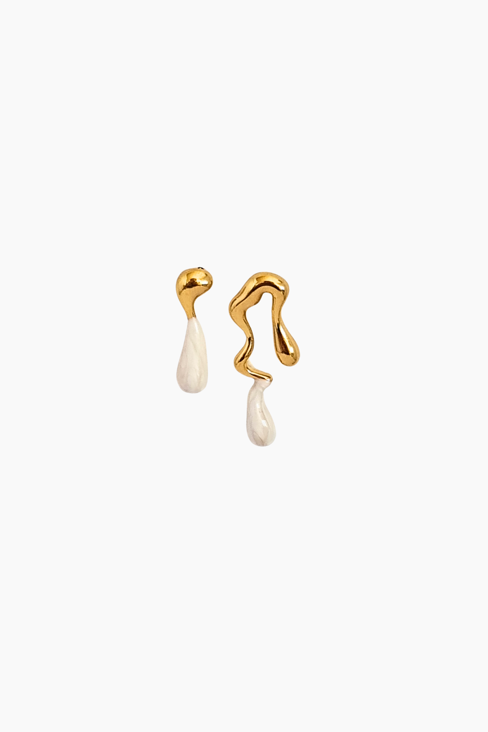 Flux White Earrings