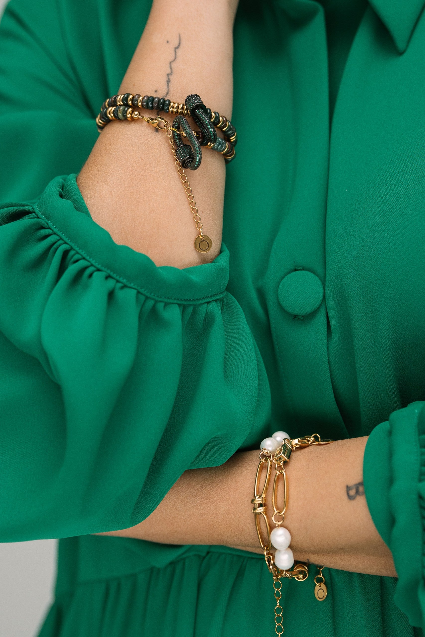 Green Pearl Bracelet