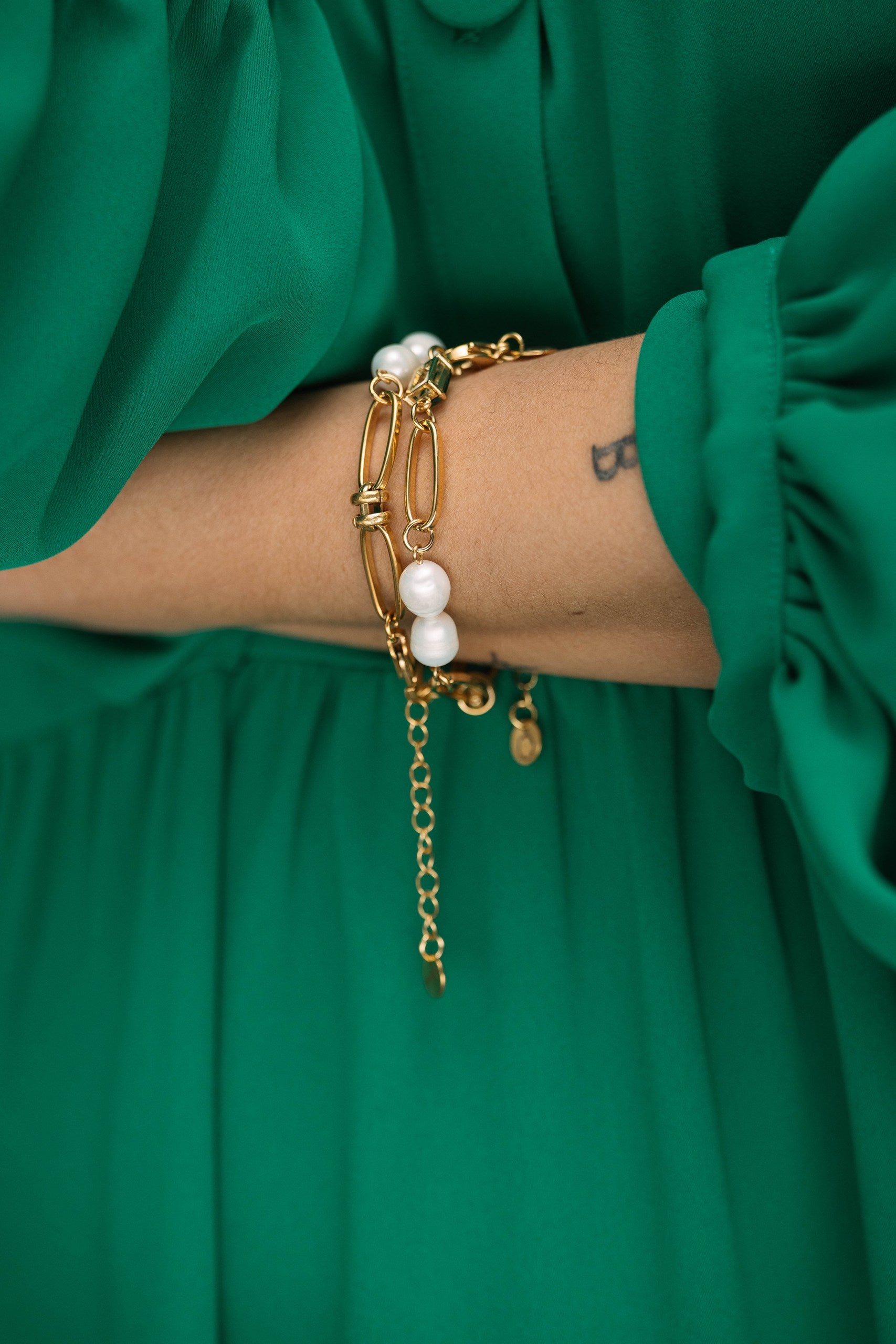 Green Pearl Bracelet