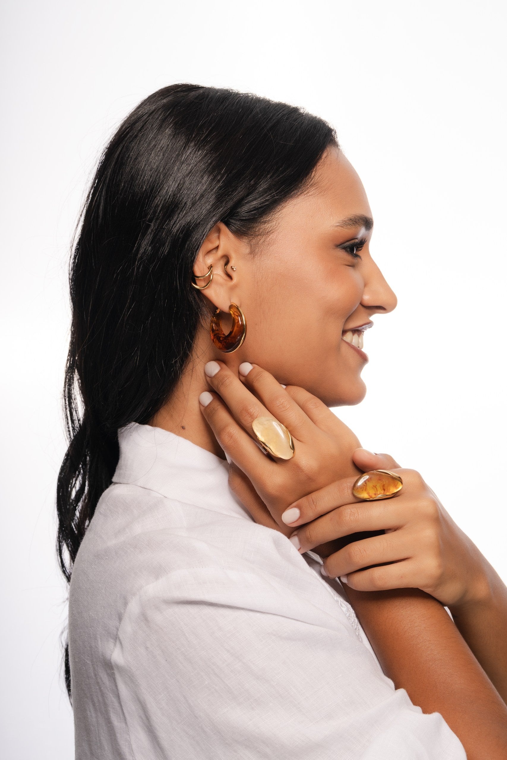 Argolas Ambar by Lara Lopes