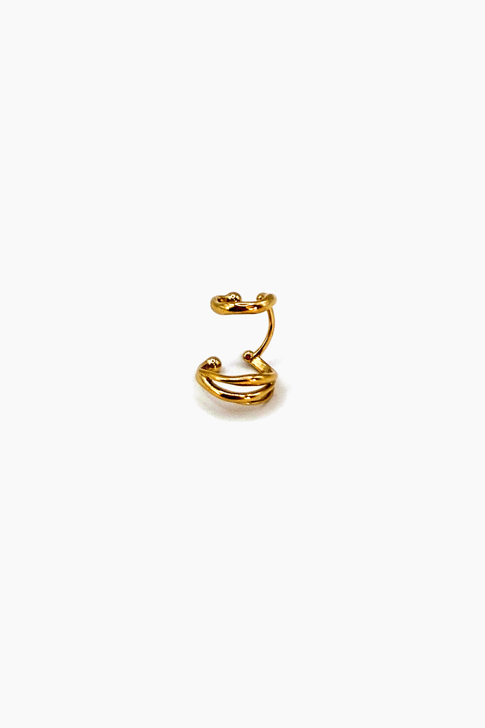 Ear Cuff Suspiro moGes, vista de frente dos dois níveis unidos