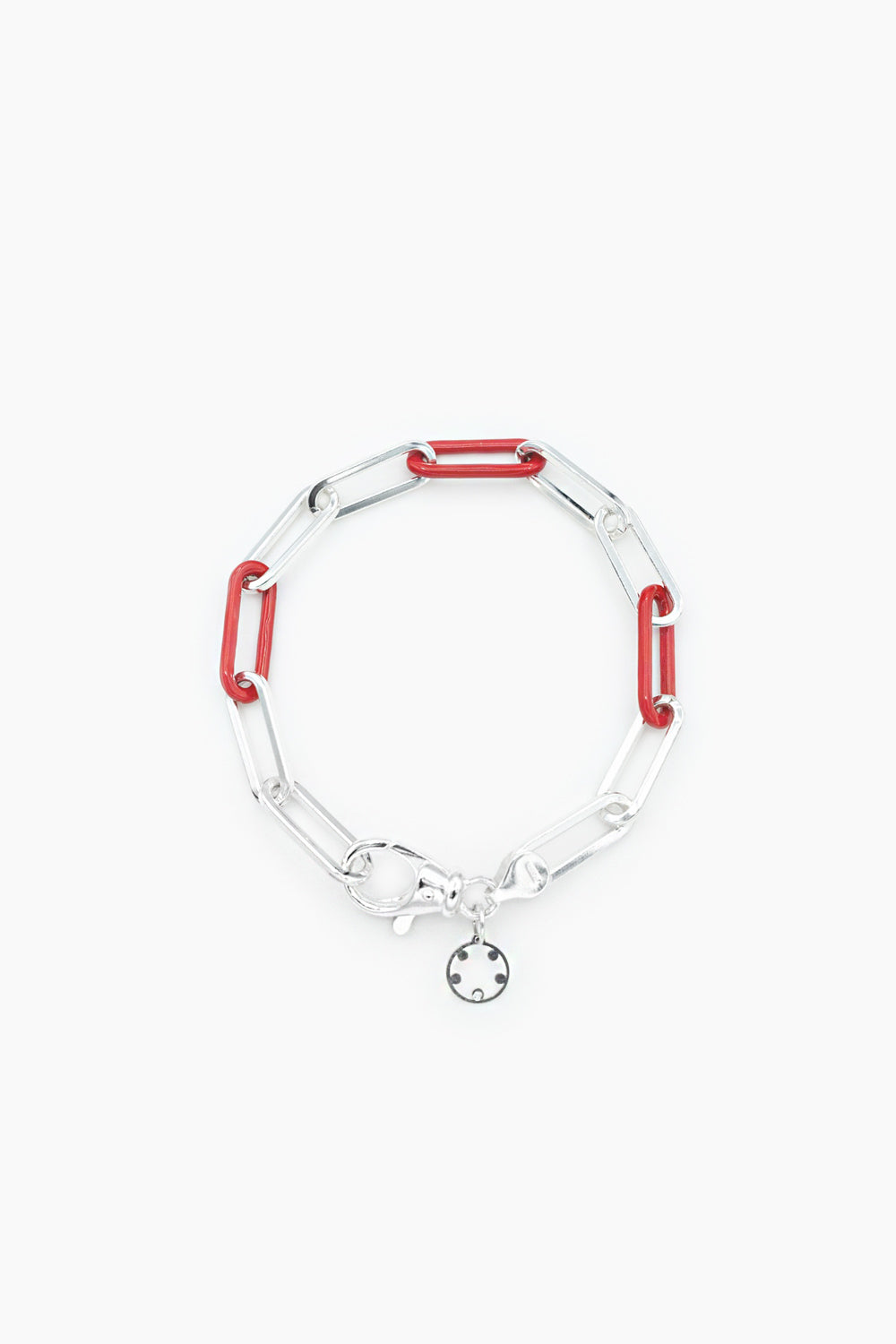 Pulseira Esmalte Vermelho prata mulher moges jewellery requinte moderno