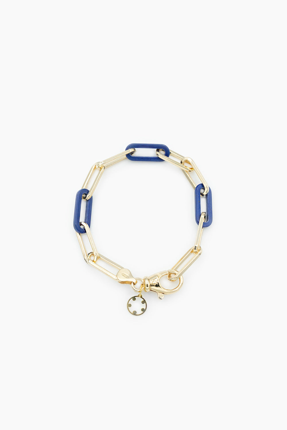 Pulseira Lapis Lazuli prata dourada mulher requinte moderno moges jewellery