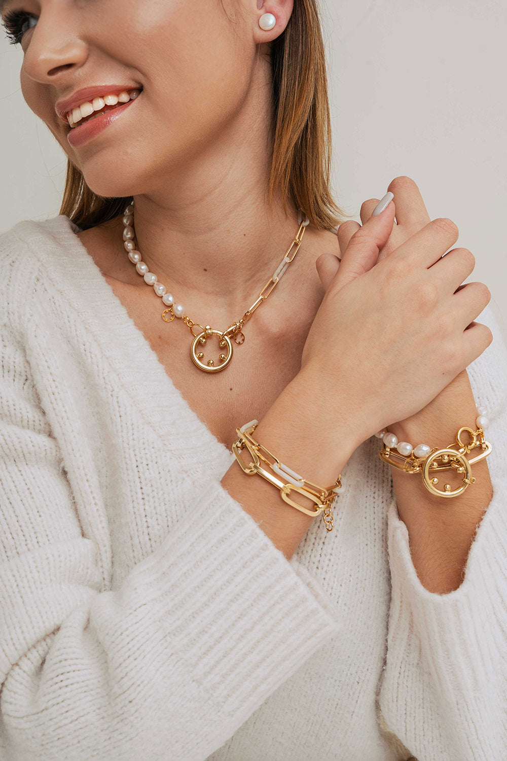 Lock Moges Dourado Lock Moges Dourado prata dourada pulseiras lock block moges versatilidade peças inovadoras e personalizadas
