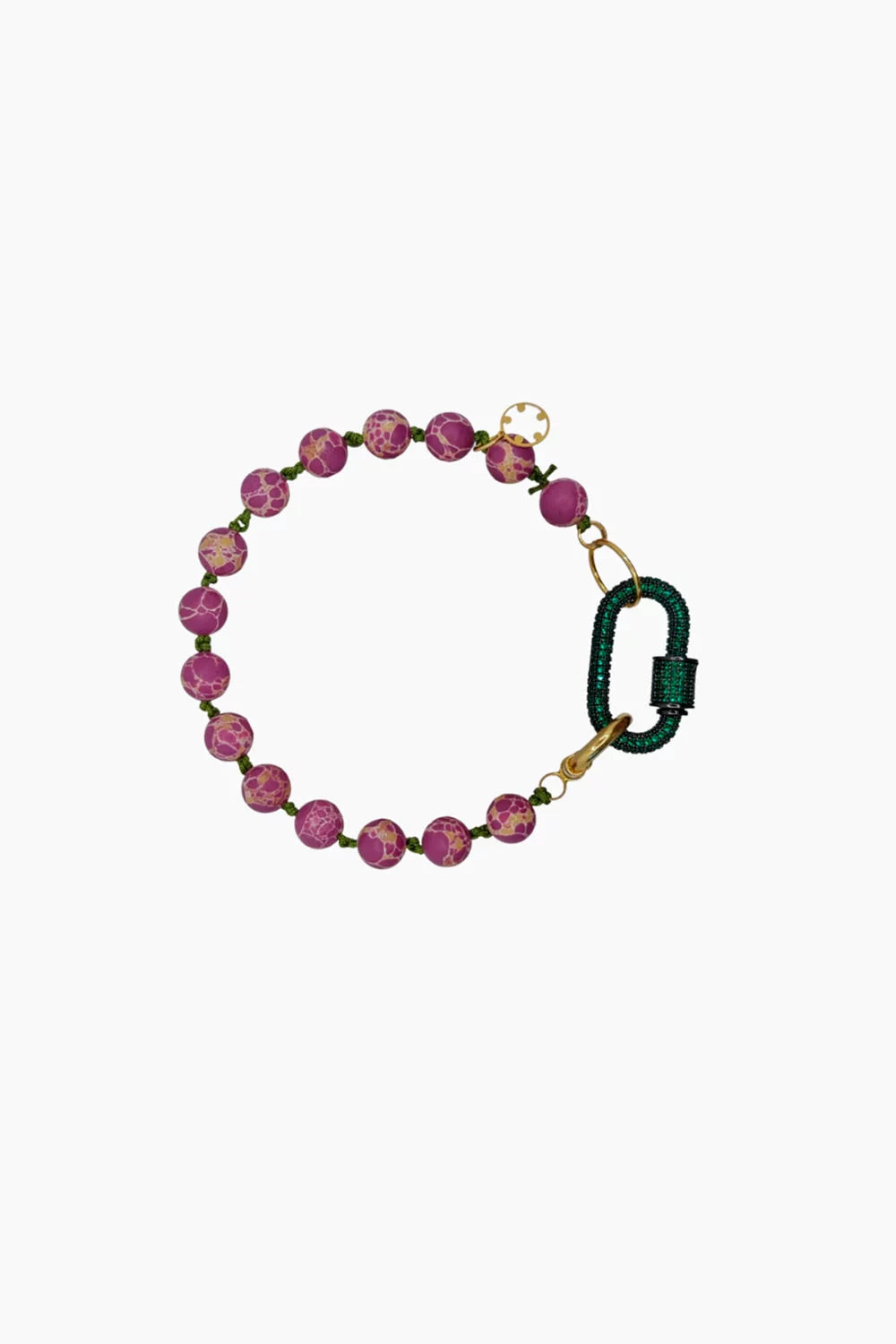 Bracelete Albânia prata dourada lock moges jewellery