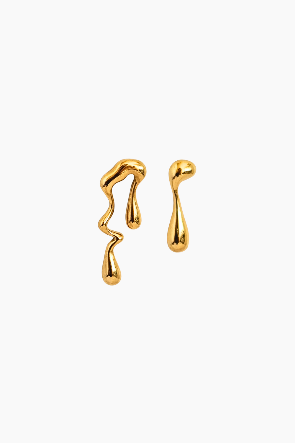 Brincos Cascade da Moges Jewellery em aço inoxidável 316L, fotografia de produto