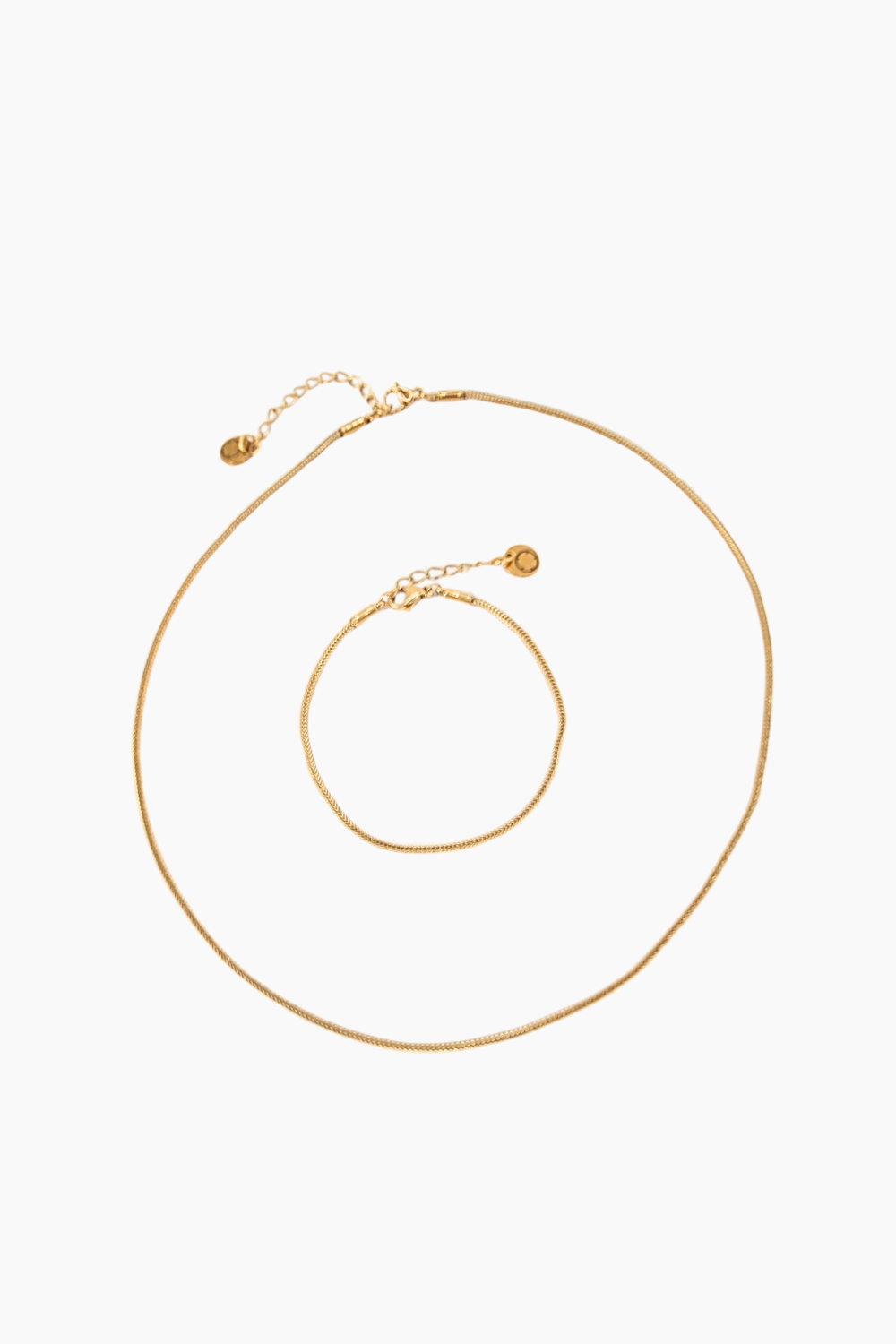 Colar Mesh Fino Dourado