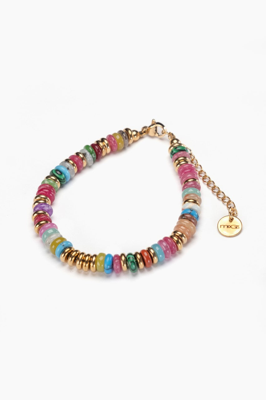 Pulseira Colorful da Moges Jewellery em aço inoxidável 316L, na modelo