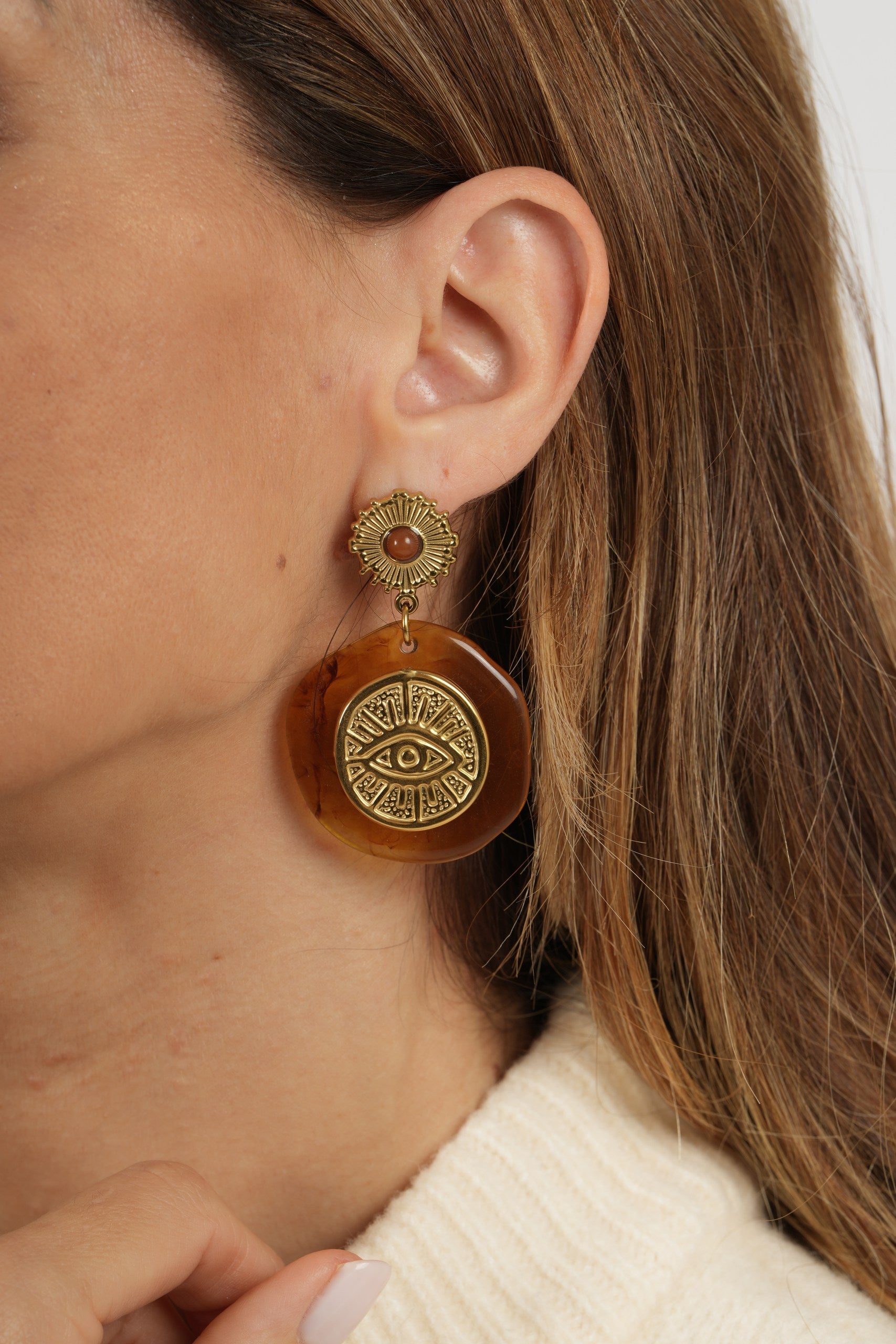 Brincos Olho de Mel by Joana Teles