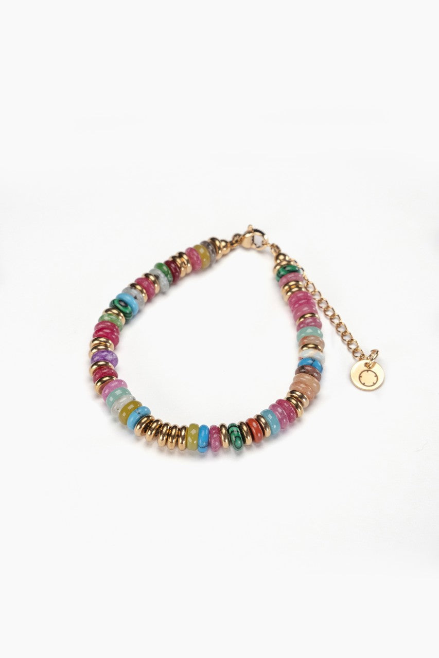 Pulseira Colorful da Moges Jewellery em aço inoxidável 316L, na modelo