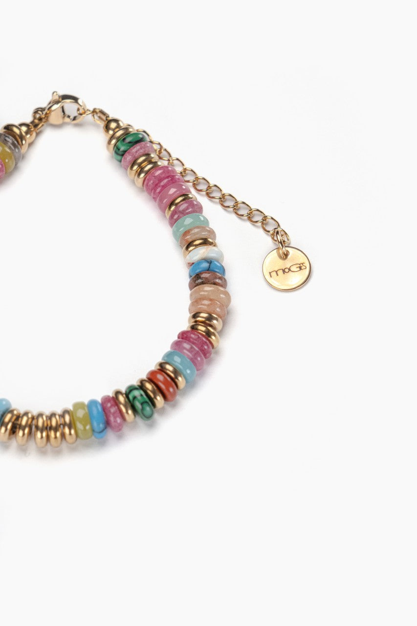 Pulseira Colorful da Moges Jewellery em aço inoxidável 316L, imagem promocional