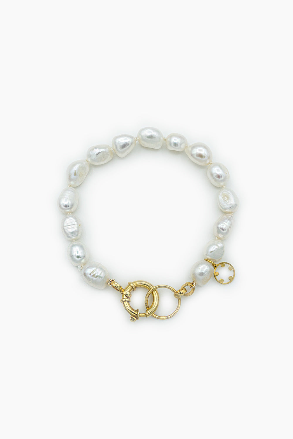 Pulseira Neve Fecho Prata Dourada da Moges Jewellery em prata 925, na modelo